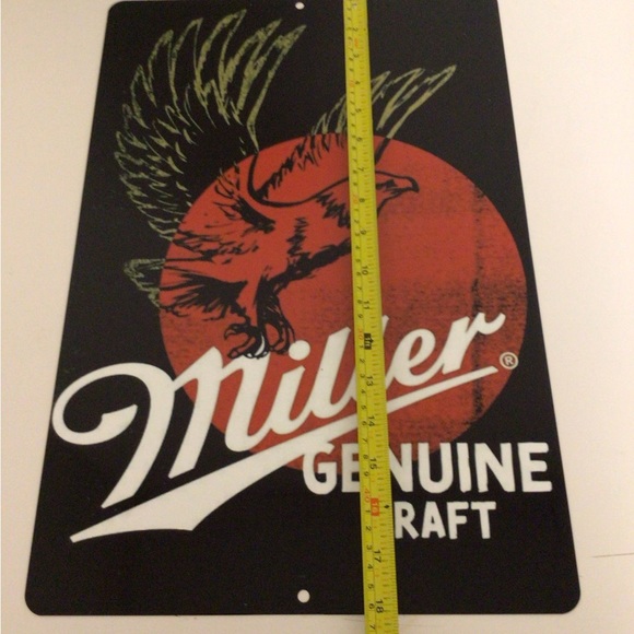 Miller Genuine Draft Eagle beer metal display sign - Picture 5 of 5